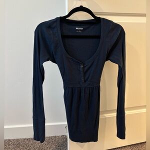 Hollister Dark Blue Baby Doll Top